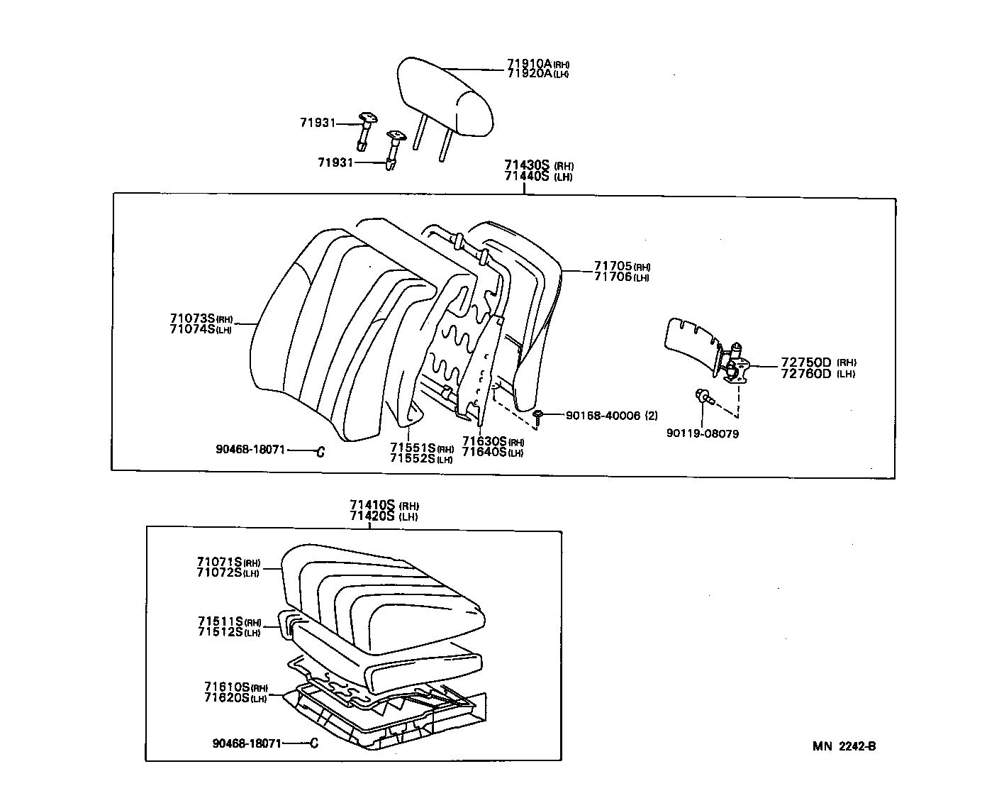 Exploded illustration MN2242B