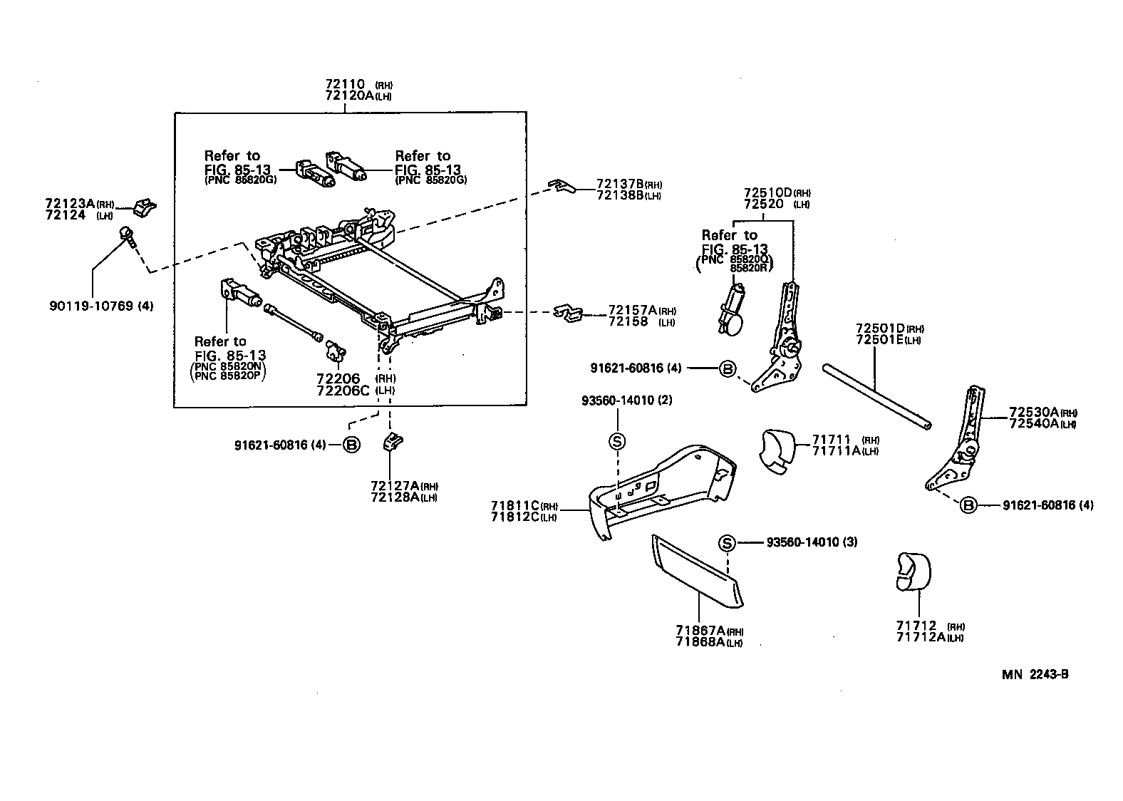 Exploded illustration MN2243B