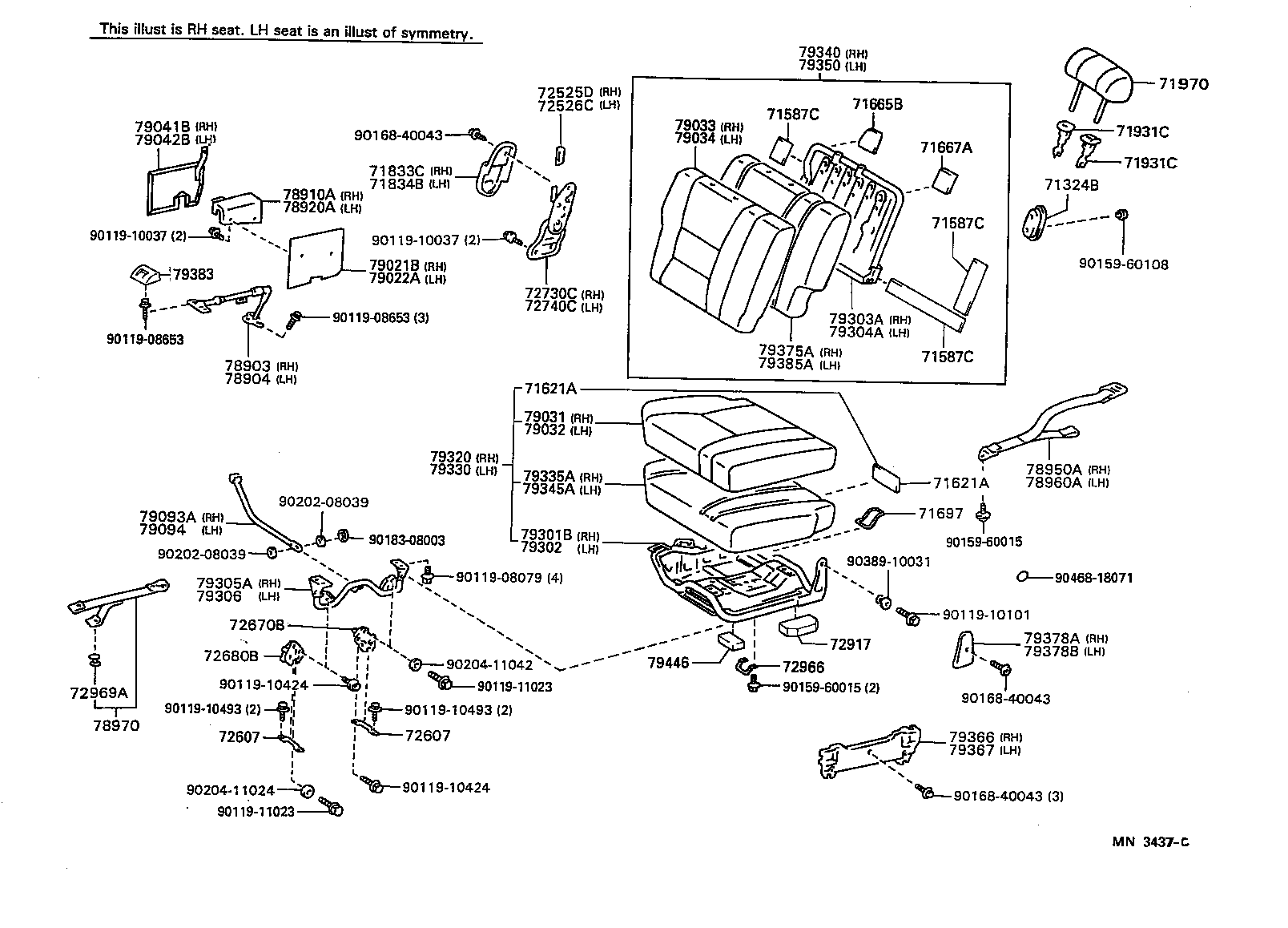 Exploded illustration MN3437C