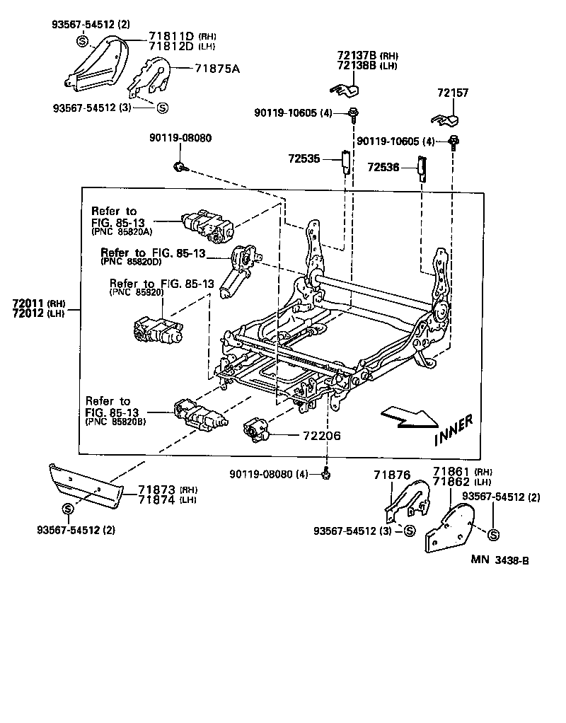Exploded illustration MN3438B