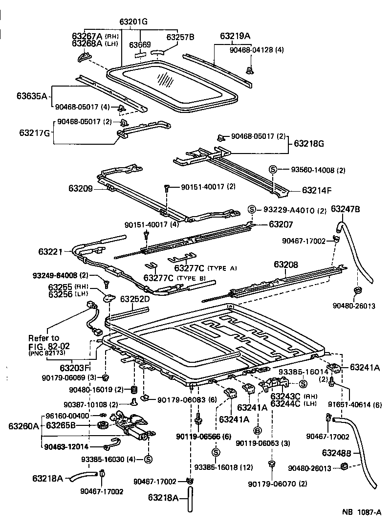 Exploded illustration NB1087A