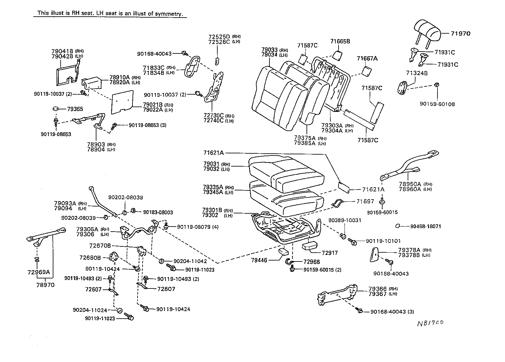 Exploded illustration NB1700