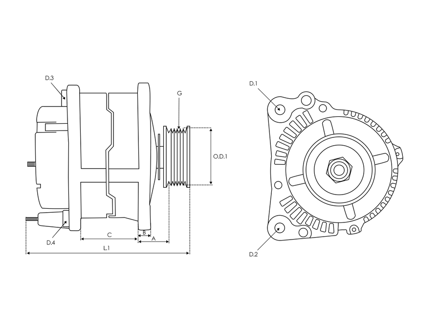 Generator DEL./CHEVROLET – Produktansicht 6
