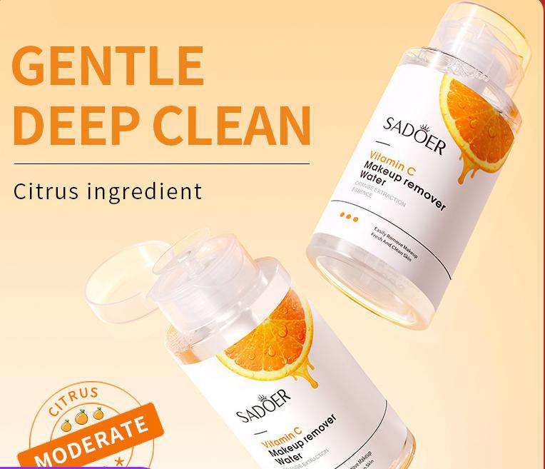 SADOER Vitamin C Makeup Remover Water | Deep Cleansing & Skin Brightening for Afrikaans Skin | Non-Oily Formula in Lagos Humidity