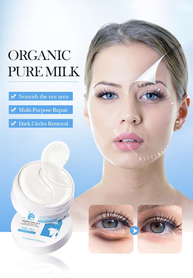 SADOER Milk Moisturizing Nourishing Eye Mask moisturizes the eyes and improve dry eyes mask