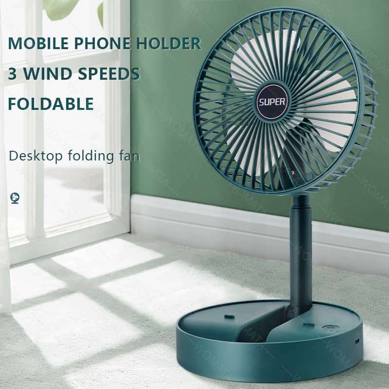 Folding retractable fan USB desktop home portable electric fan rechargeable desktop fan