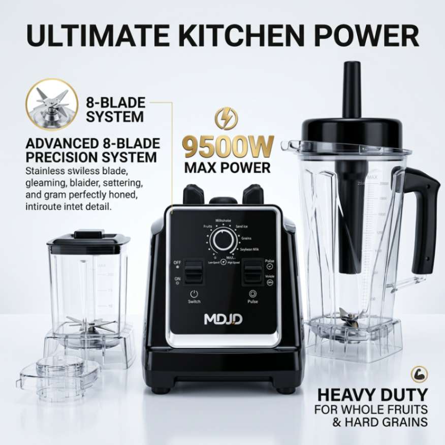 [MDJD] 9500W High-power Blender with Double Cups