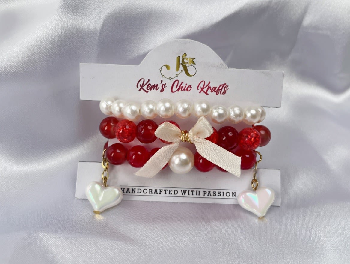 Glass stack bracelets