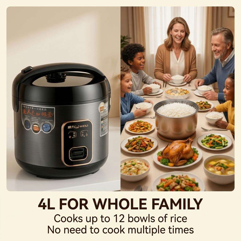 Weili 4L Large Capacity Rice Cooker
