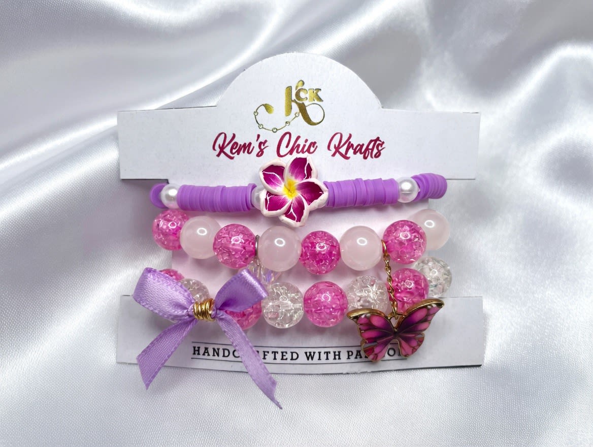 Glass stack bracelets