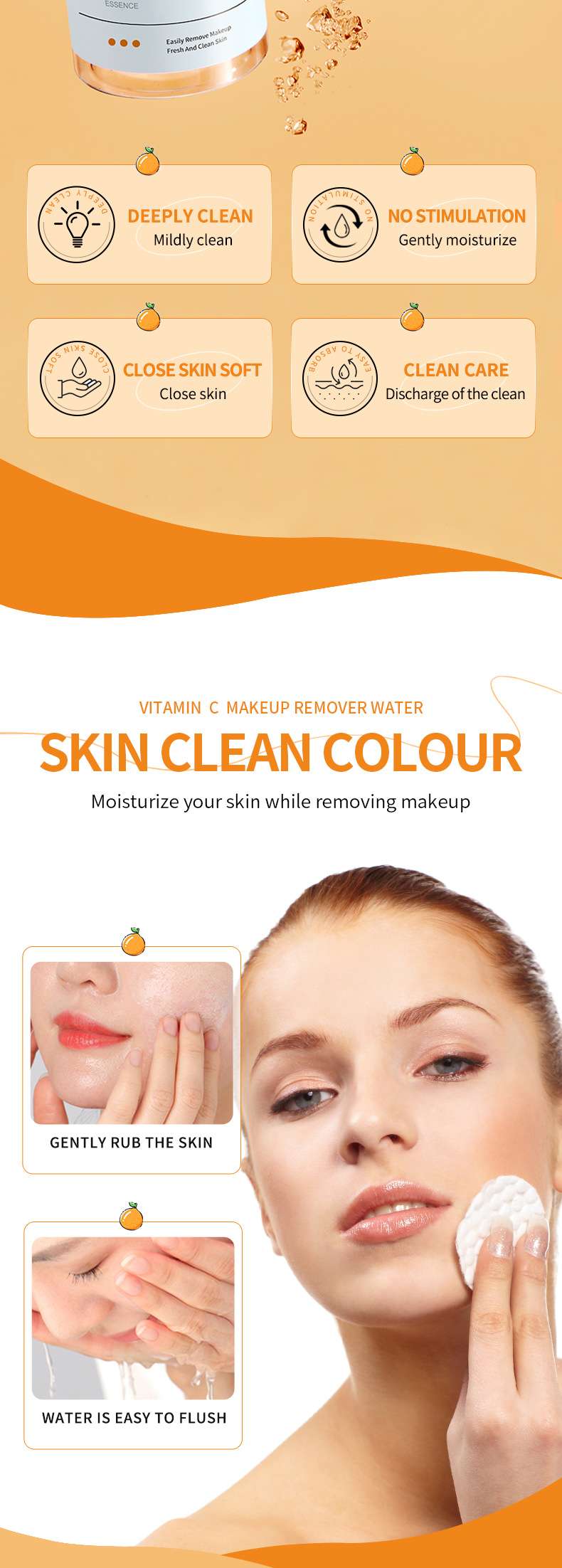 SADOER Vitamin C Makeup Remover Water | Deep Cleansing & Skin Brightening for Afrikaans Skin | Non-Oily Formula in Lagos Humidity
