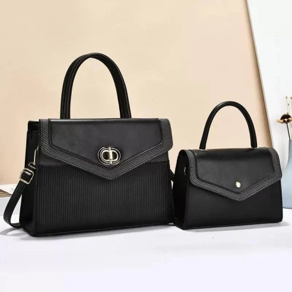 Bella 2-Piece Women’s Structured Handbag Set – Top Handle Bag & Mini Handbag