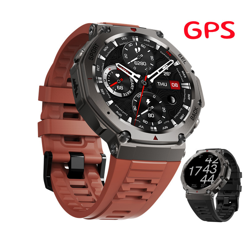 CENUYA 1.43" AMOLED Round Smart Watch Titanium Alloy Body 500mAh Battery — Bluetooth Calling, NFC Access Control, 30M Waterproof, Heart Rate & Blood Pressure Monitoring