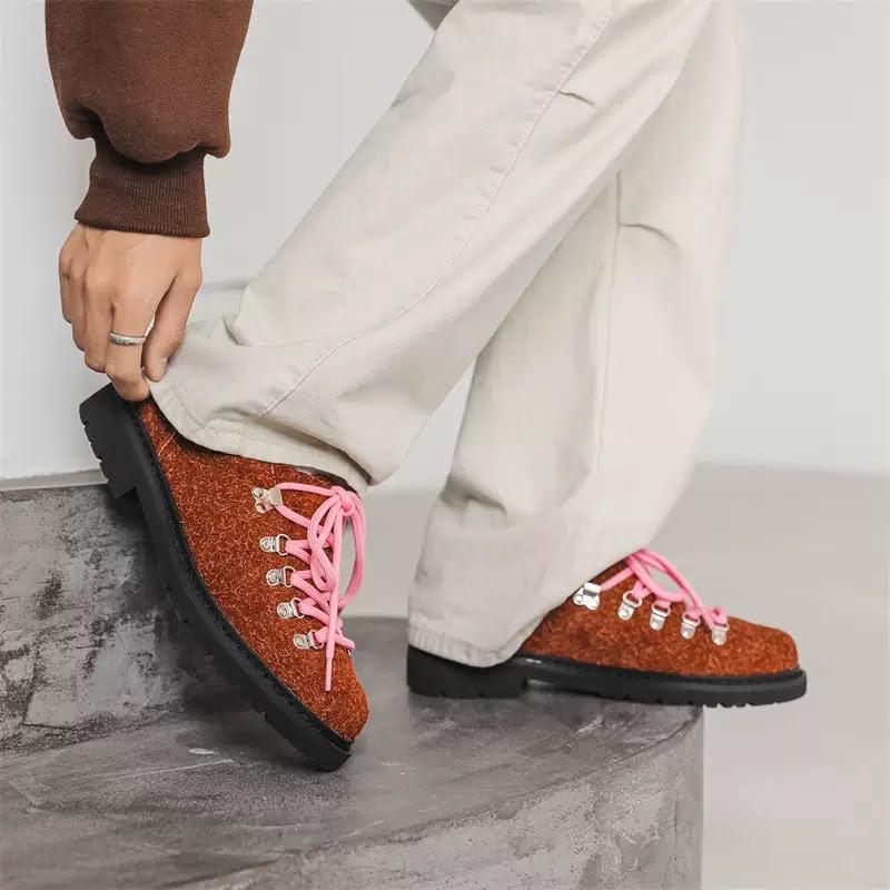 CIRCLE CAGE MOUNTAIN BOOT SERIES TAN BROWN - Men Shoes Women Shoes Unisex Sneakers Casual Leather Boots Fashion Luxury Streetwear Trainers Flat Footwear Outdoor Hiking Low Top Retro Sport