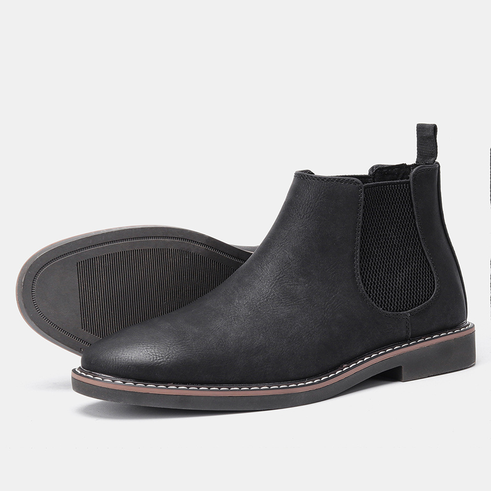 Men's British Chelsea Boots Fashion Color-polished Men's Shoes Cross Border plus size Single Boots Ankle Boots