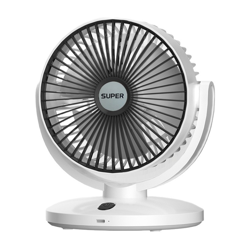 New Cross-Border Mini Portable Charging Fan Desktop Student Dormitory Silent Light Wall-Mounted Fan Electric Fan