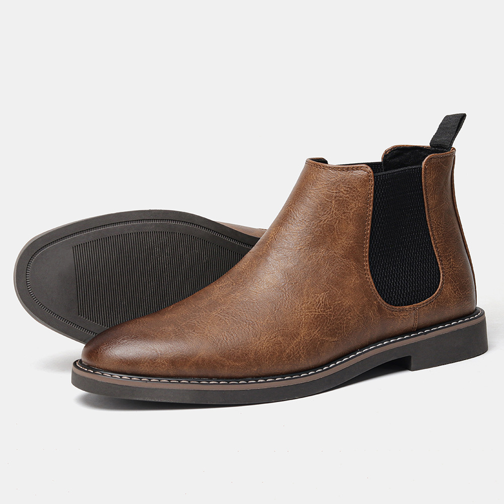 Men's British Chelsea Boots Fashion Color-polished Men's Shoes Cross Border plus size Single Boots Ankle Boots