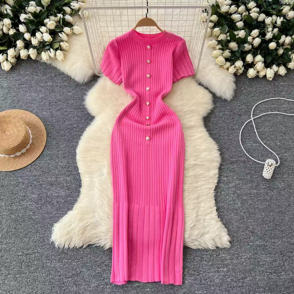 French Retro Knitted dress Autumn Women's Knitted Sweater New Fashion High-end Sense Elegant Slimming Long Dress Trendy Rating 0 of 5 Rating 0.5 of 5 Rating 1 of 5 Rating 1.5 of 5 Rating 2 of 5