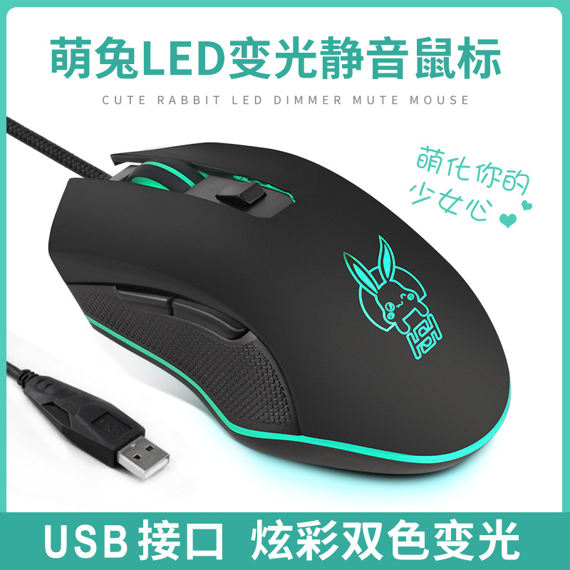 USB Wired Mouse Cute Cartoon Mouse Computer Accessories Peripherals Pc Desktop Computer Mouse Cartoon Mouse