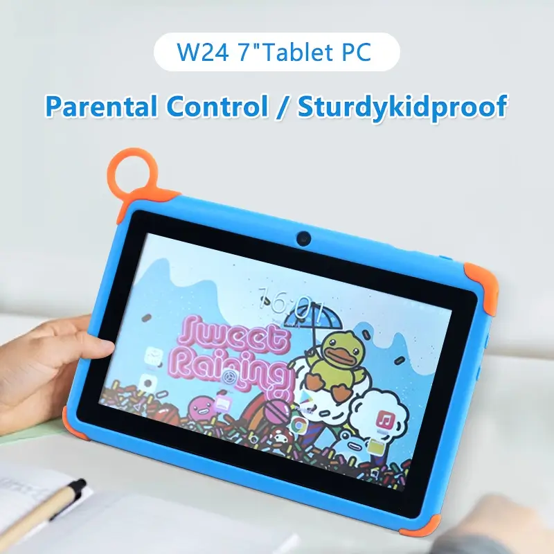 Kids Educational WiFi Smart Tablet — 7.0" HD Eye-Protection Screen, Pre-Installed Children's Learning Apps, Parental Control & Drop-Proof Protective Case Bundle