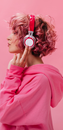 Pink headset