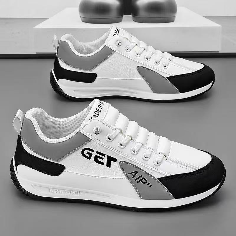 Men's Trendy Shoes 2025 Spring & Fall New Leather Waterproof Breathable Casual Shoes Trendyy Soft Sole Lightweight Wear-Resistant Sports Shoes