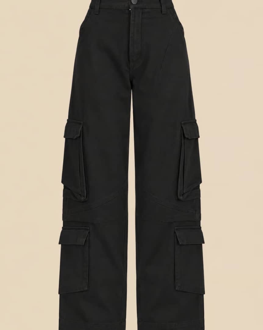 Black cargo pants DBS009