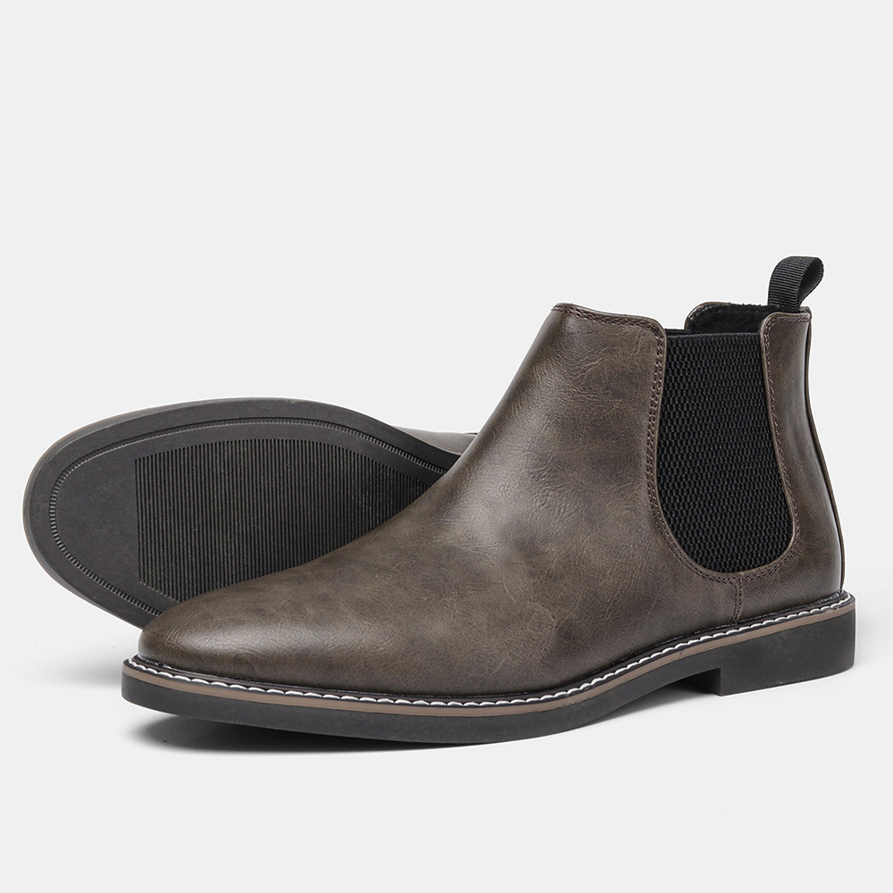 Men's British Chelsea Boots Fashion Color-polished Men's Shoes Cross Border plus size Single Boots Ankle Boots