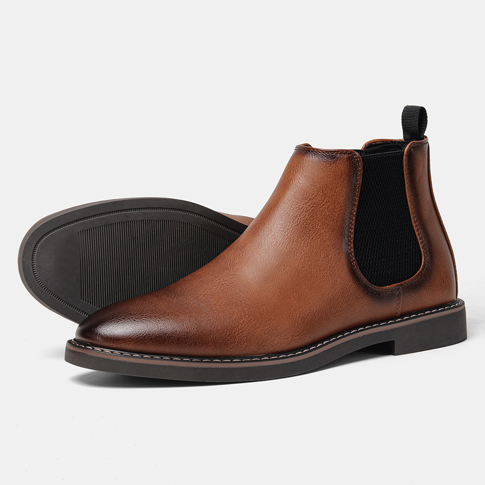 Men's British Chelsea Boots Fashion Color-polished Men's Shoes Cross Border plus size Single Boots Ankle Boots