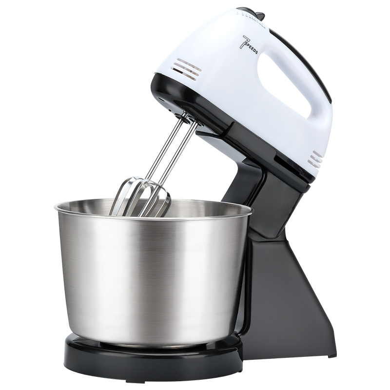 Electric table egg beater with bucket and dough mixer hand blender