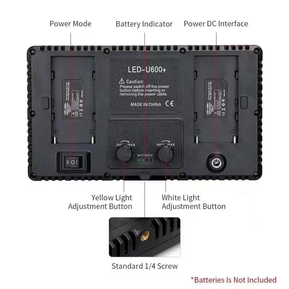 E600-E800 Four-Panel Light Panel Rgb Fill Light Bracket Photography Light Square Soft Adjustable Light