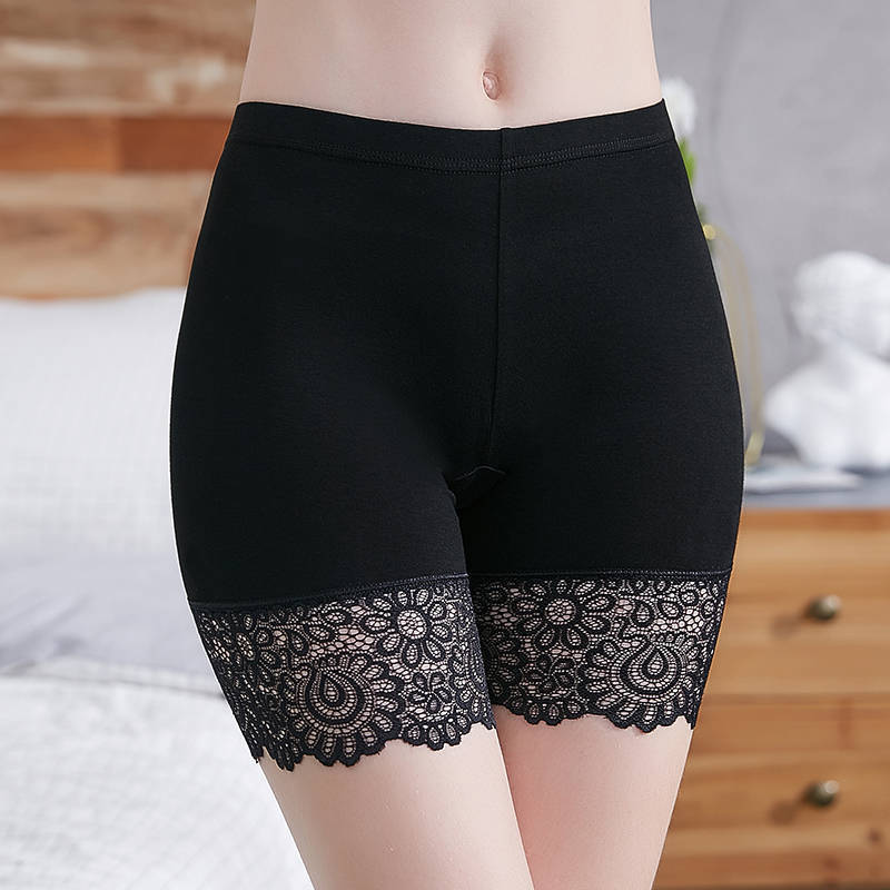 Cross-border modal safety pants anti-light summer lace plus size three-point leggings women's thin insurance pants wholesale