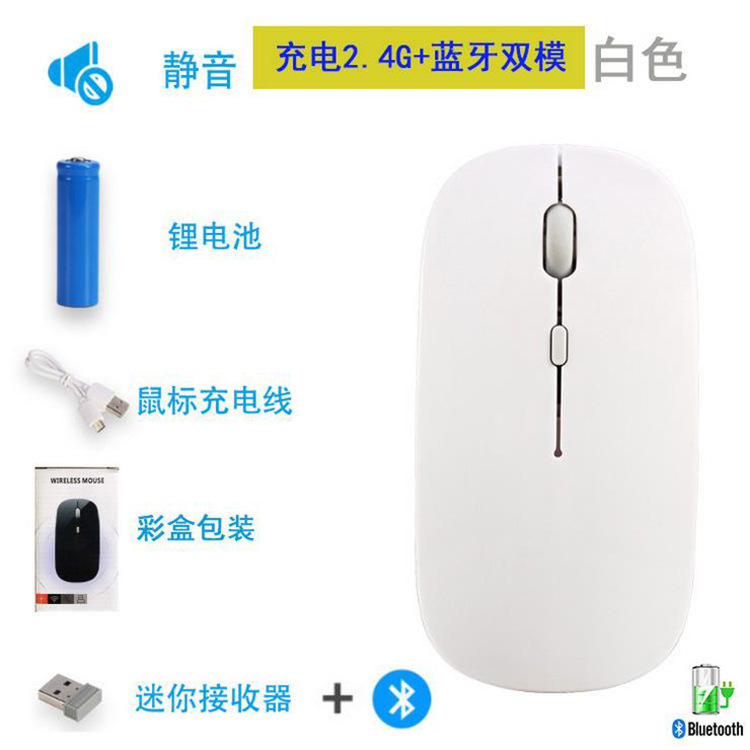 Wireless Mouse, Rechargeable, Universal, Silent, In-Stock, Computer Accessories, Laptop, Office, Bluetooth Dual-Mode, Ergonomic — view 3