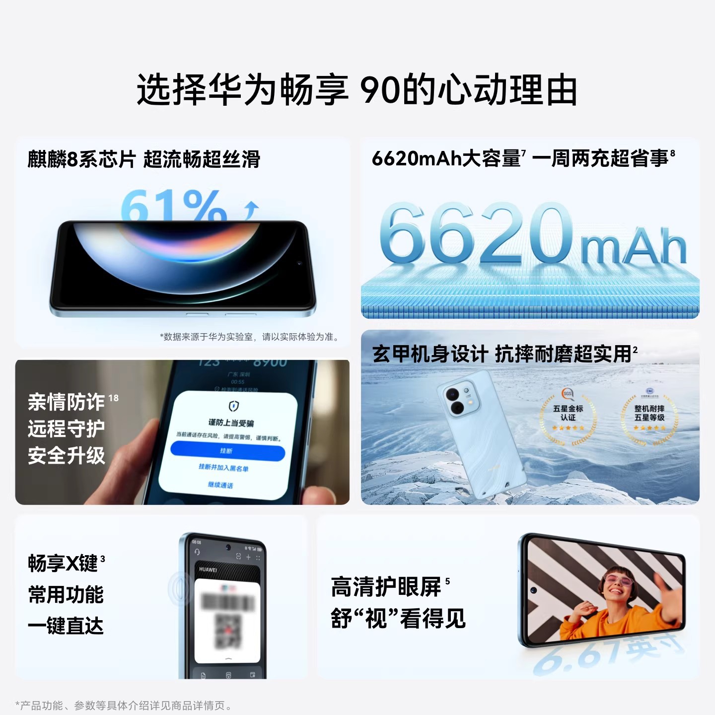 Huawei Enjoy 90 5G Smartphone Kirin 8000A Octa-Core Processor — HarmonyOS (Hongmeng), 6.67" LCD Screen, 50MP Ultra-HD Camera, 4000mAh+ Battery, 8GB RAM, Face Recognition Dual SIM Mobile Phone
