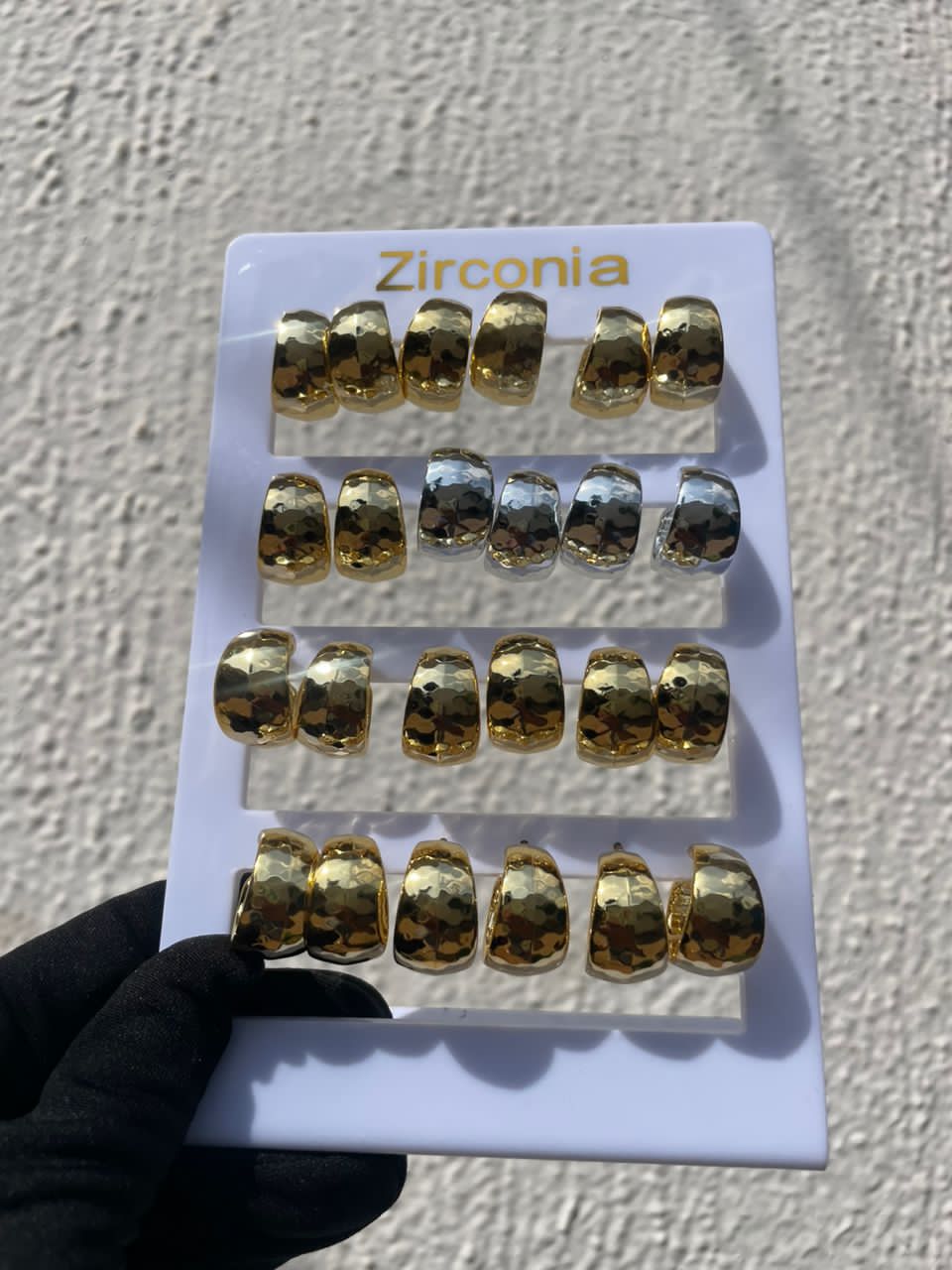Golf plated earrings