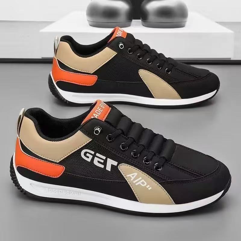 Men's Trendy Shoes 2025 Spring & Fall New Leather Waterproof Breathable Casual Shoes Trendyy Soft Sole Lightweight Wear-Resistant Sports Shoes
