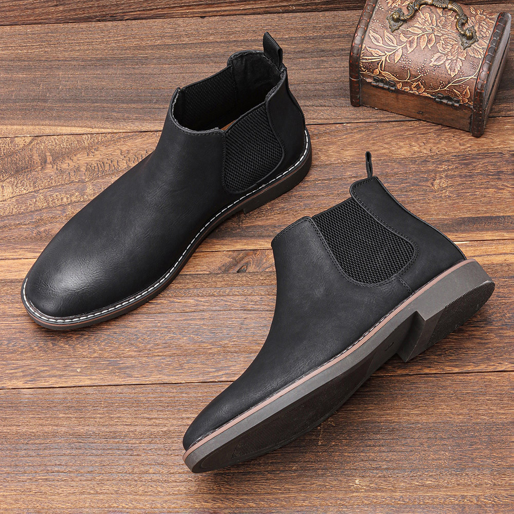 Men's British Chelsea Boots Fashion Color-polished Men's Shoes Cross Border plus size Single Boots Ankle Boots