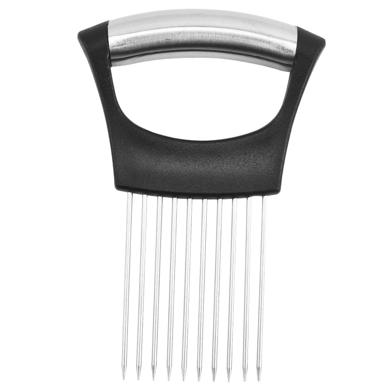 304 stainless steel onion needle slicer onion insert kitchen tool onion fork holder meat tenderizer pine needle