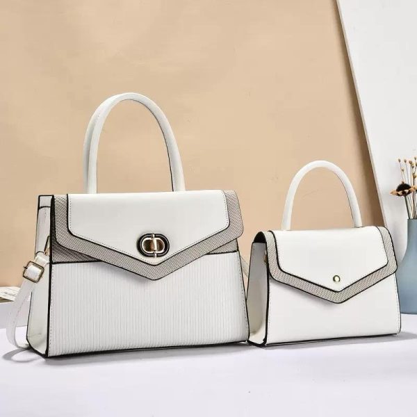 Bella 2-Piece Women’s Structured Handbag Set – Top Handle Bag & Mini Handbag