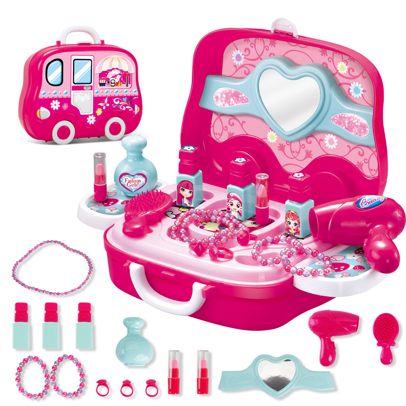 Children's Family Play Toy Series Realistic Makeup Travel Suitcase Role-Playing Bag