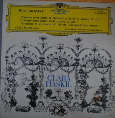 Concerto Pour Piano Et Horchestre N°13 En Ut Majeur, K. 415 2e Sonate Pour Piano En Fa Majeur, K. 280 Variations En Ut Majeur, K. 265 Sur Ah Vous Dirai-je Maman