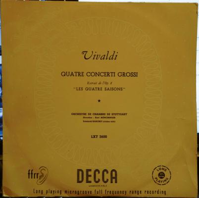 Vivaldi,  Les Saisons - Quatre Concertos Violon Et Orchestre, Opus. 8 N° 1 A 4