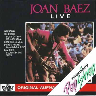 Joean Baez Live Memory Pop Shop