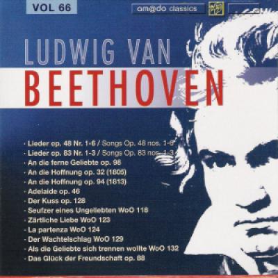 Vol 66 :lieder Nos.1-6, Op.48; Lieder Nos.1-3, Op.83; An Die Ferne Geliebte, Op.98; An Die Hoffnung, Op.32 (1805); An Die Hoffnung, Op.94 (1813); Adelaide, Op.46; Der Kuss, Op.128; Seufzer Eines Ungeliebten, Woo 118; Zaertliche Liebe, Woo 123; La Partenza