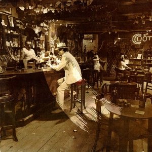Led Zeppelin In Through The Out Door With Rare Hard To Find Cover Guy Sitting At The Bar Vinyl