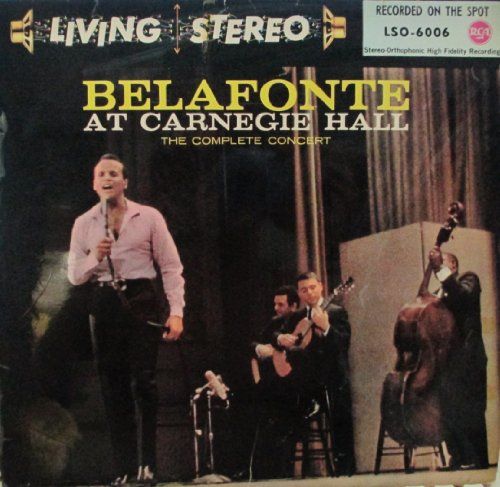 Harry Belafonte Live At Carnegie Hall (double Live Album) Original Rca Records Stereo Release Lso 6006 1950's Male Pop Vinyl
