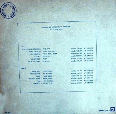 Réunion Des Représentants Phonogram Du 23 Juin 1972