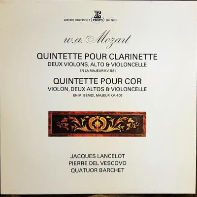 Mozart: Quintette Pour Clarinette, Deux Violons, Alto Et Violoncelle En La Majeur Kv. 581, Quintette Pour Cor Violon, Deux Altos Et Violoncelle En Mi Bémol Majeur Kv. 407