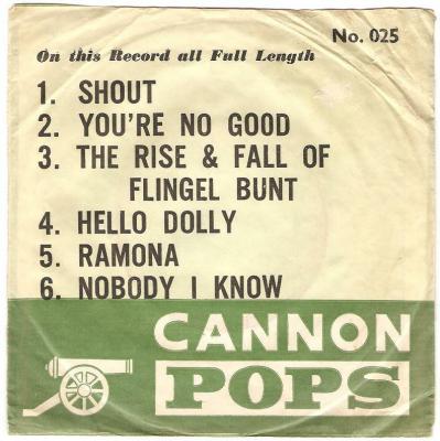 Maggie Roberts - Shout / Frank Bacon - You're No Good / The Allan Moor Four - The Rise And Fall Of Flingel Bunt / Tony Steven - Hello Dolly / Charlie Young - Ramona / Frank Bacon - Nobody I Know