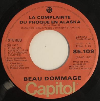 La Complainte Du Phoque En Alaska / Harmonie Du Soir A Chateauguay